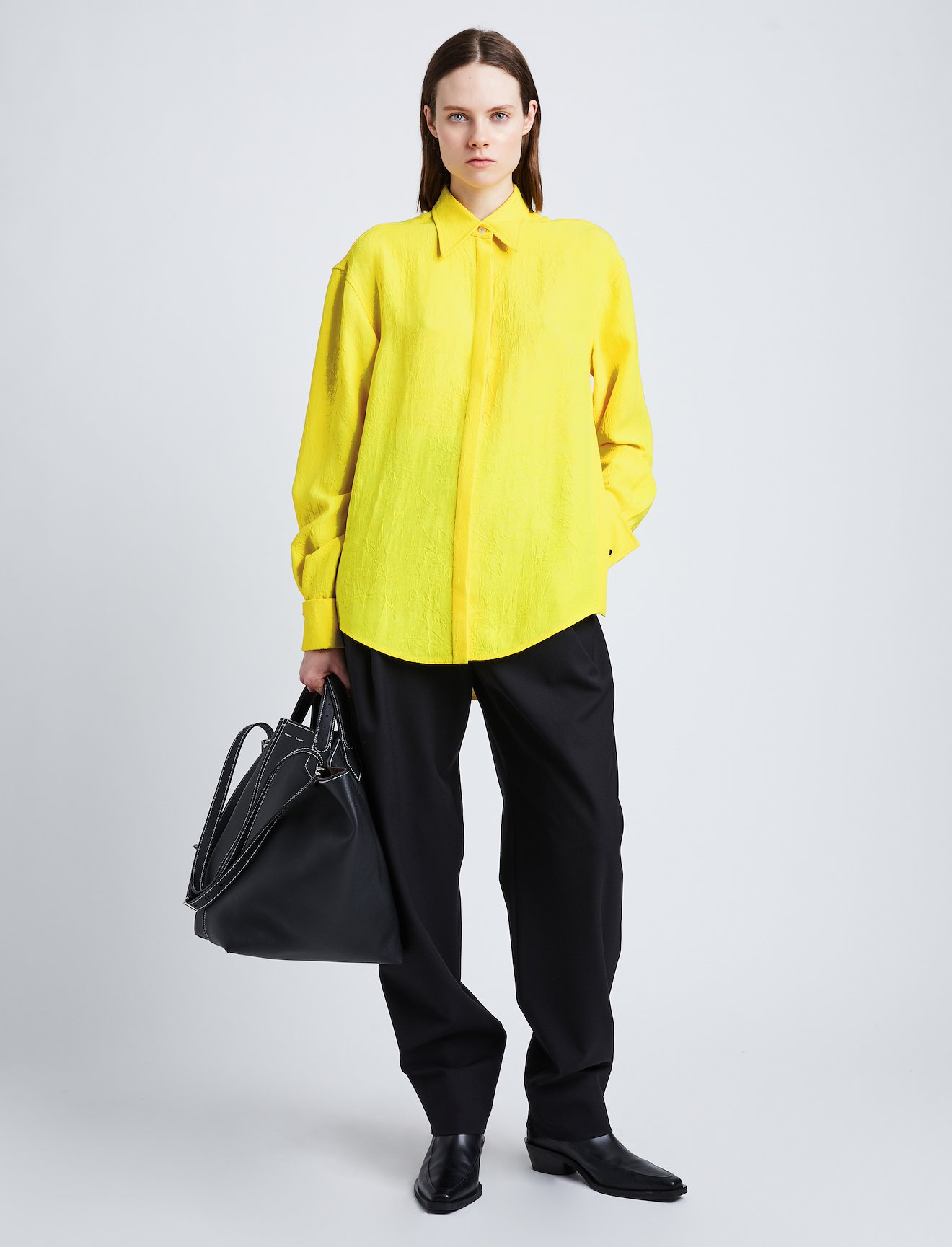 Crushed Matte Satin Shirt #1