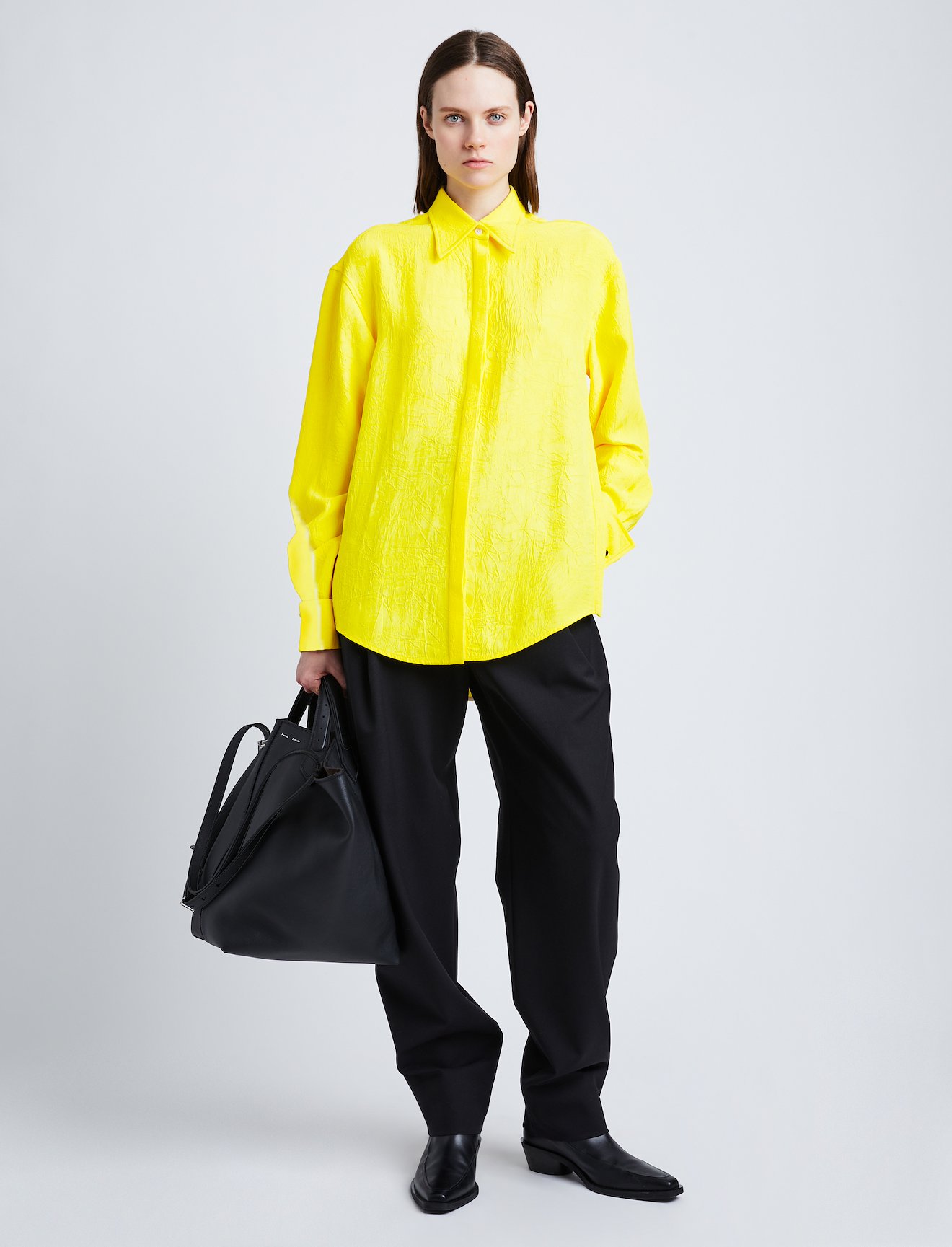 Crushed Matte Satin Shirt #1
