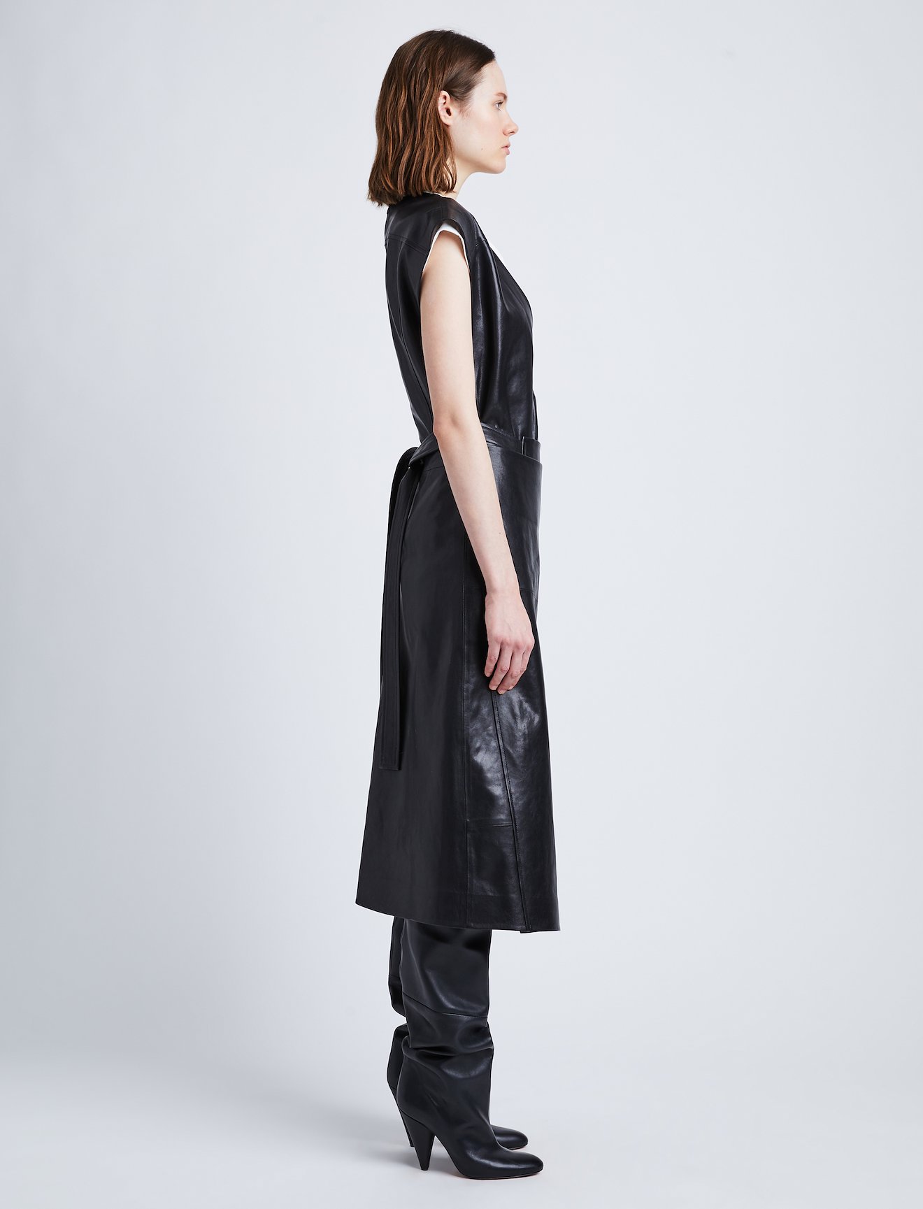 Grainy Leather Dress #1