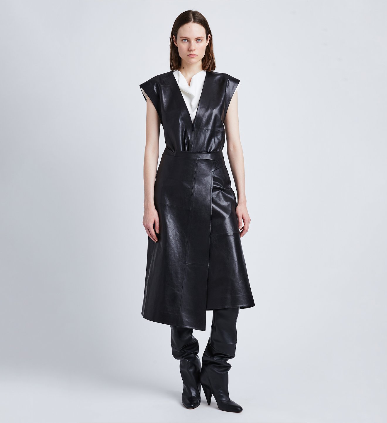 Grainy Leather Dress