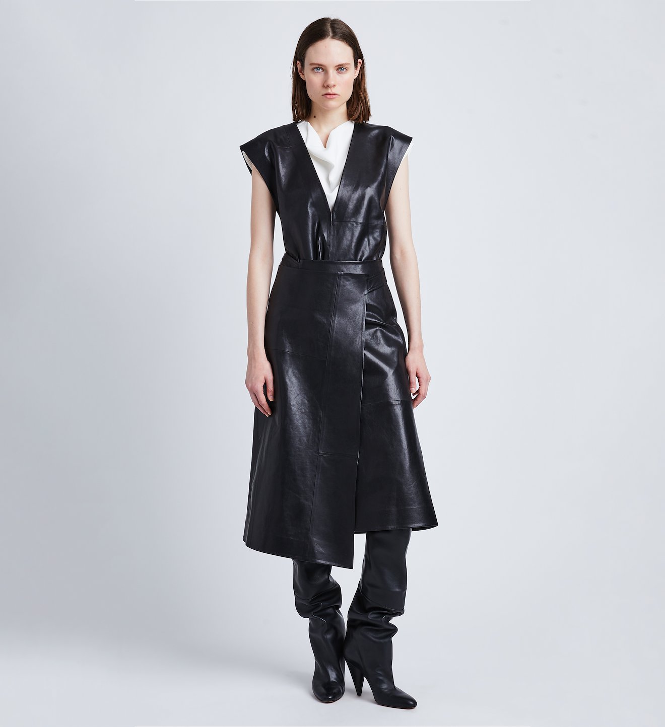 Grainy Leather Dress