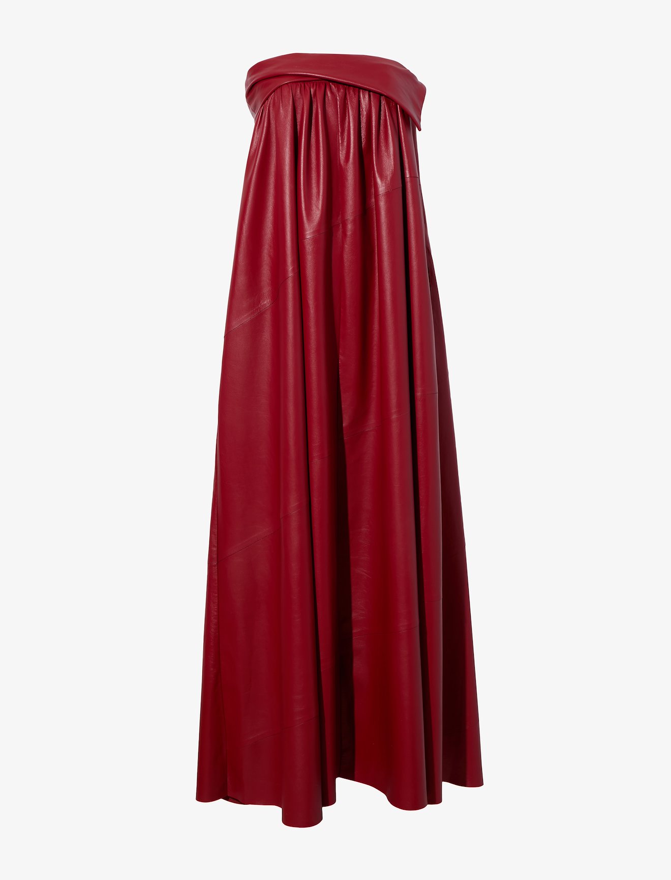 Nappa Leather Strapless Dress #4