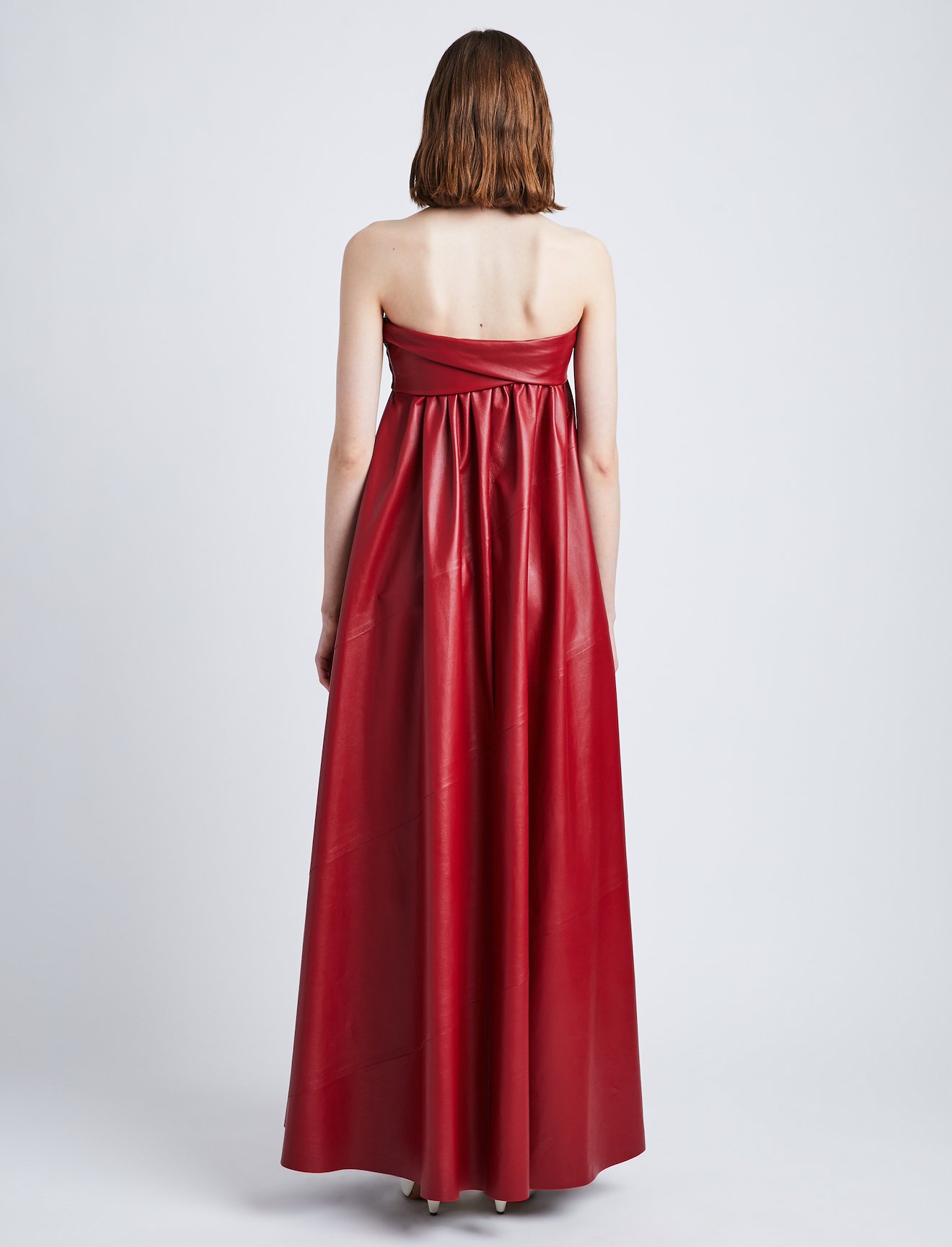 Nappa Leather Strapless Dress #2