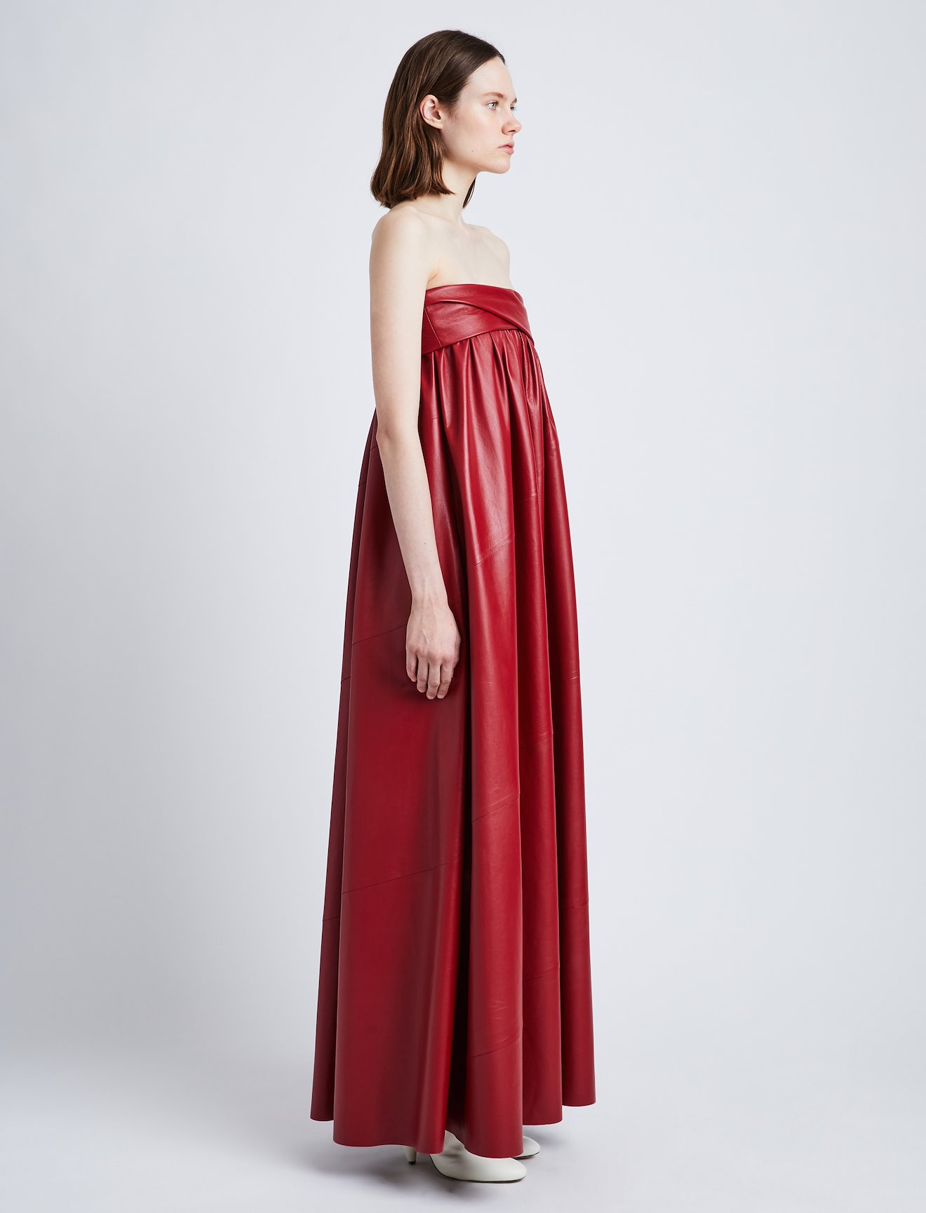 Nappa Leather Strapless Dress #1