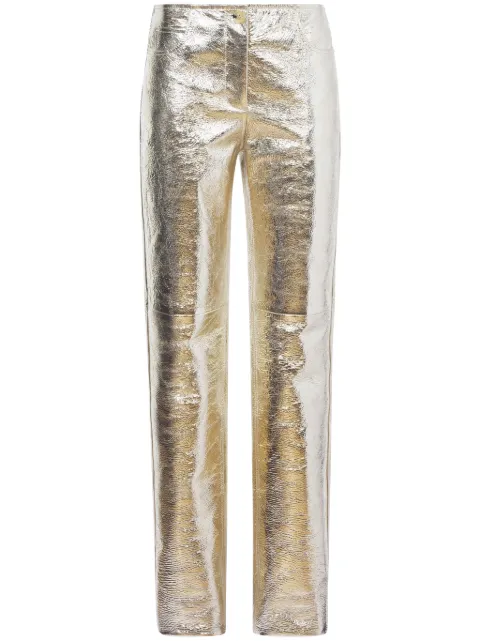 Proenza Schouler pantalones con efecto metalizado