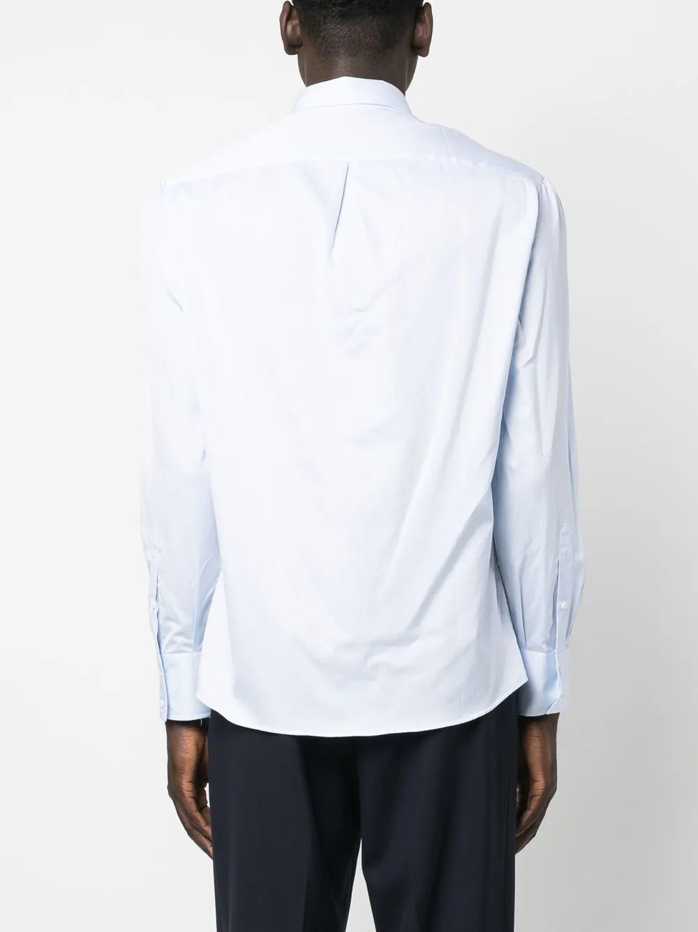 Brunello Cucinelli Slim-fit Button-down Collar Cotton-poplin Shirt In Blue
