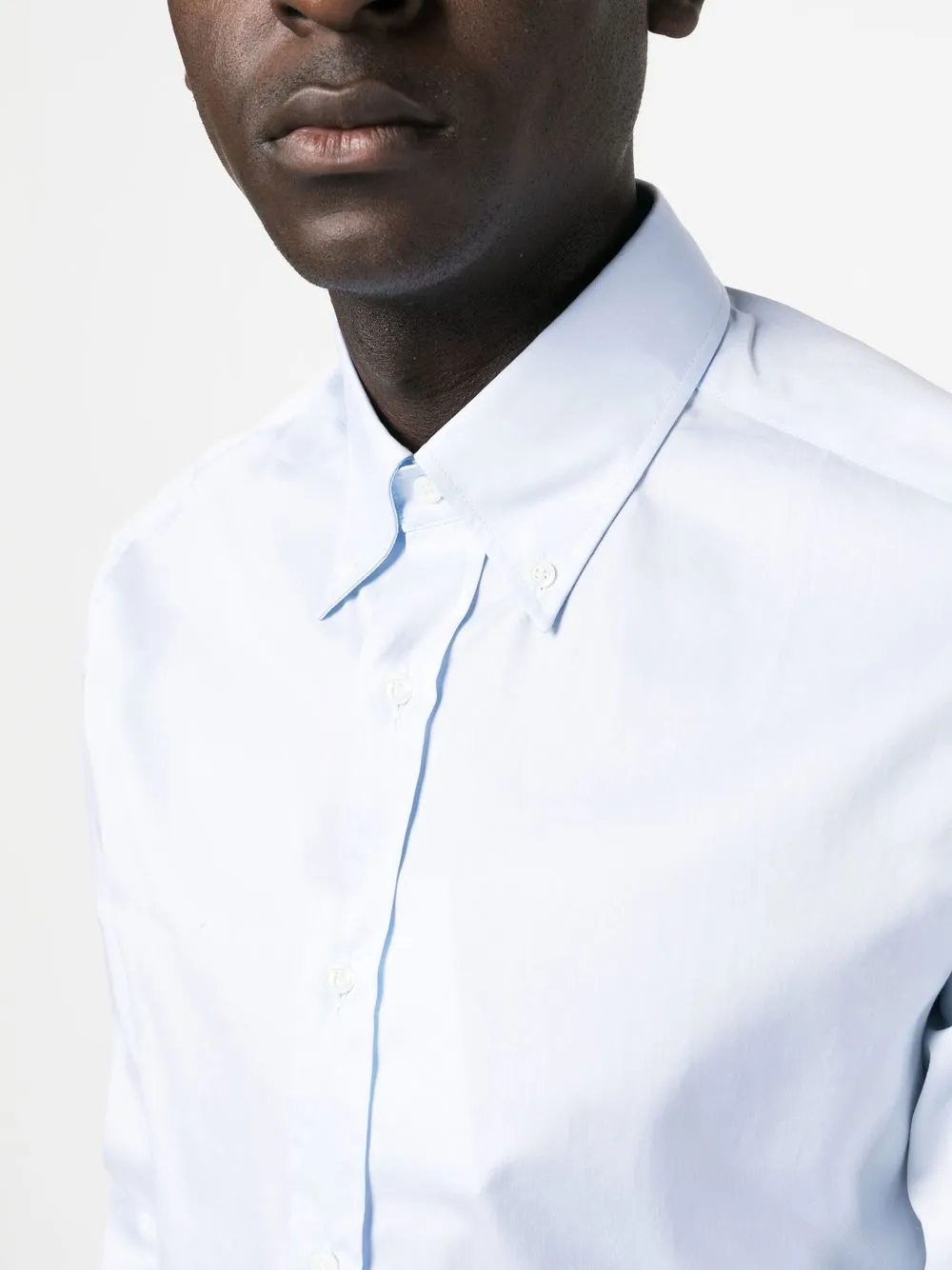 Brunello Cucinelli Slim-fit Button-down Collar Cotton-poplin Shirt In Blue