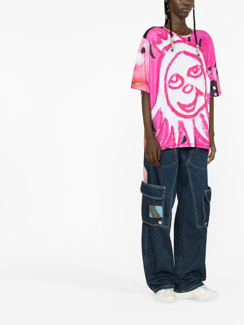 Chopova Lowena T-shirt met grafische print - Roze