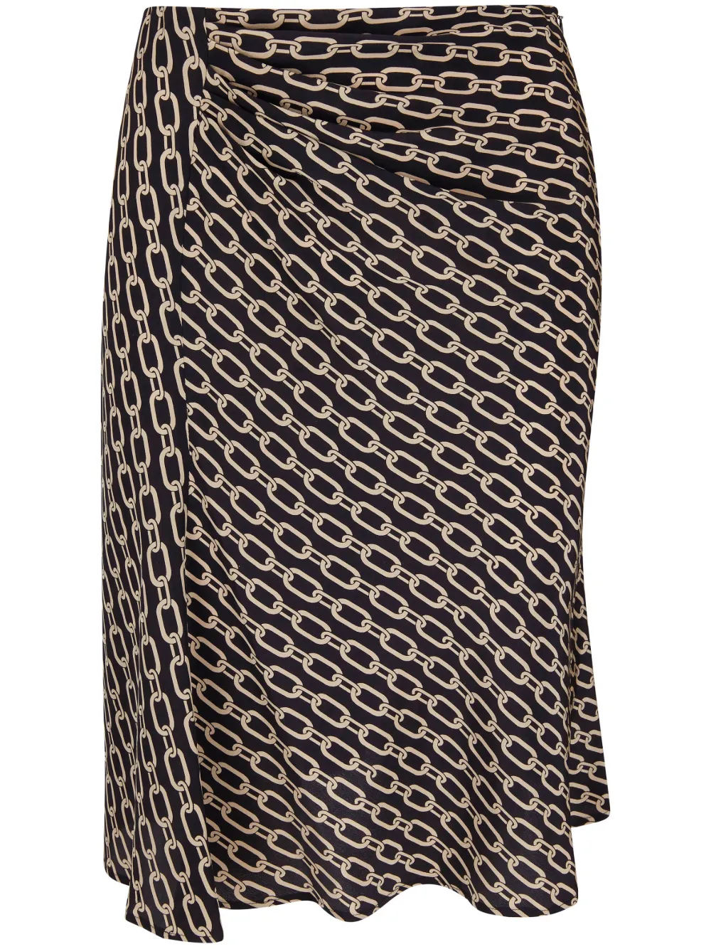 Nili Lotan graphic-print silk skirt - Black