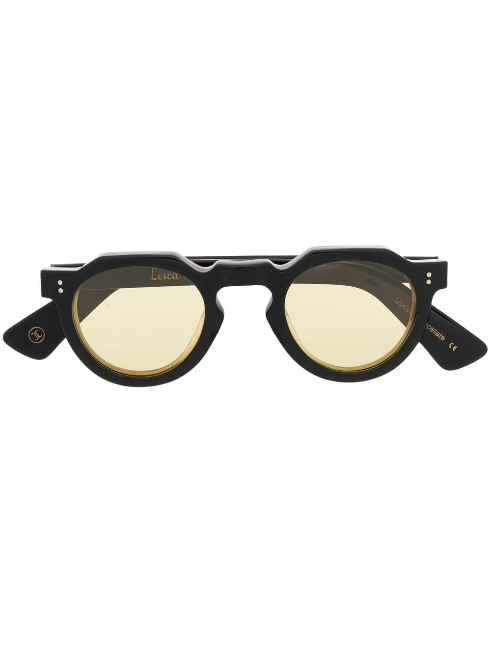 

Lesca round-frame tinted sunglasses - Black