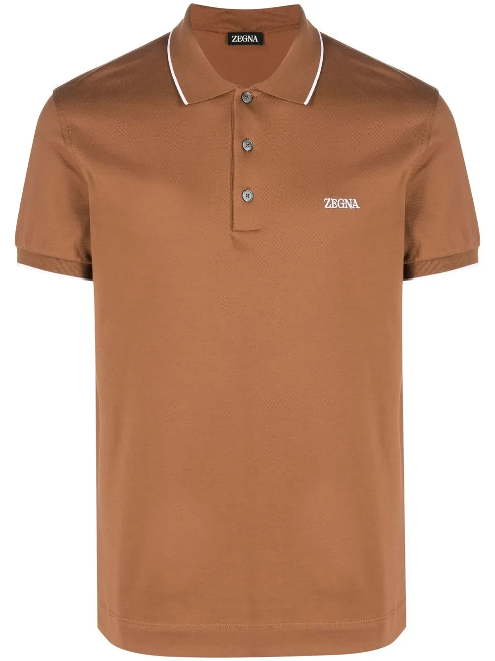 

Zegna embroidered-logo.polo shirt - Brown