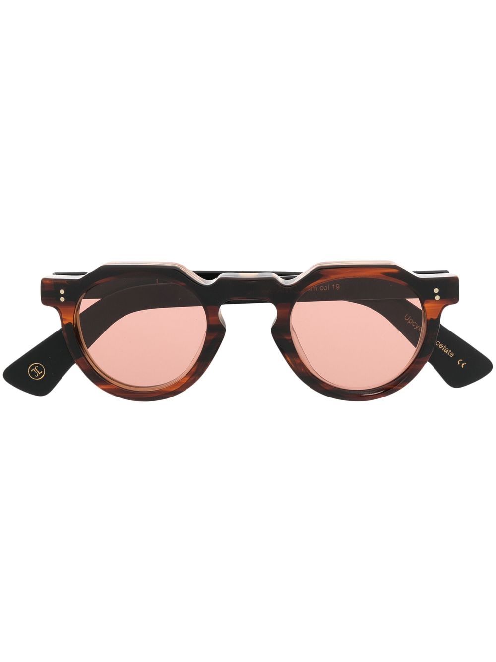 

Lesca tortoiseshell round-frame sunglasses - Brown