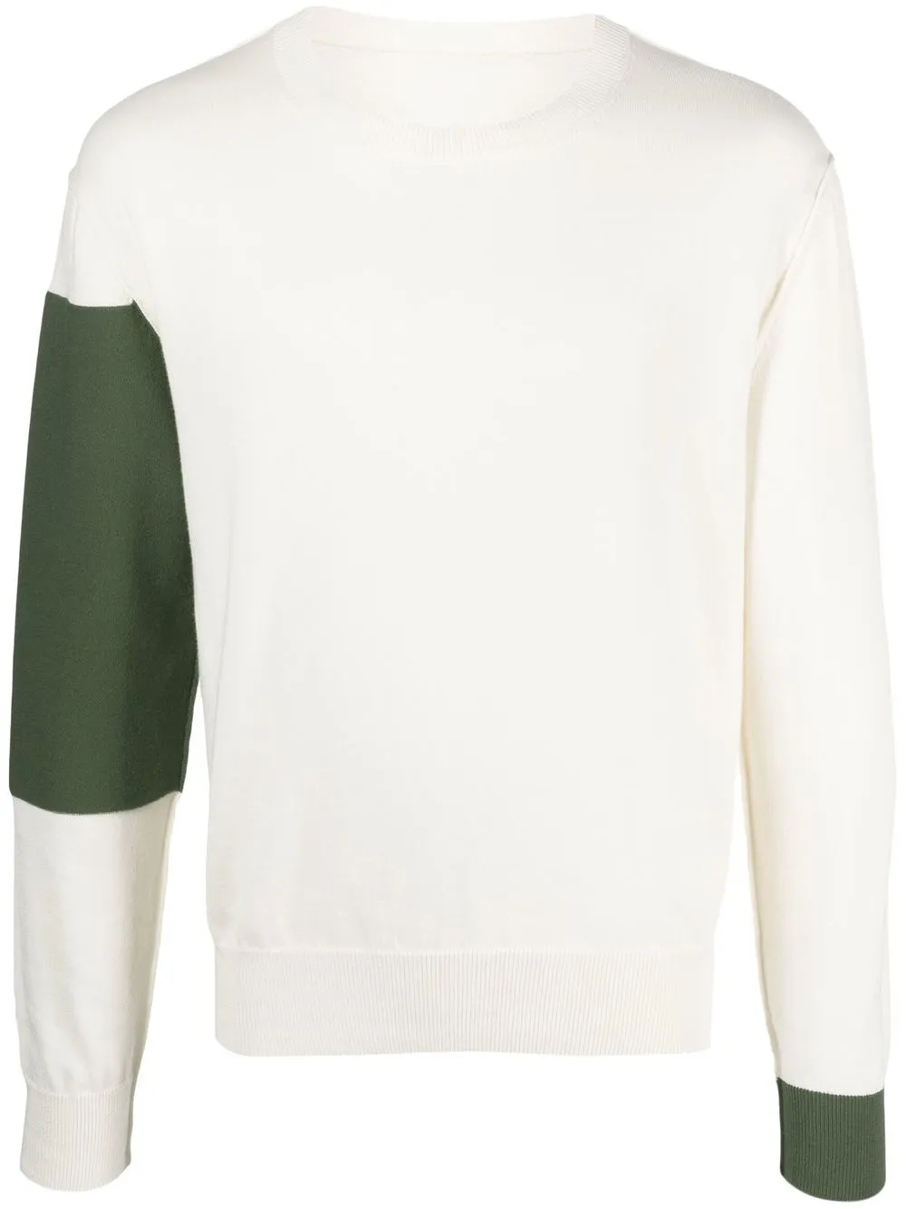 

MM6 Maison Margiela sudadera tejida con paneles - Blanco