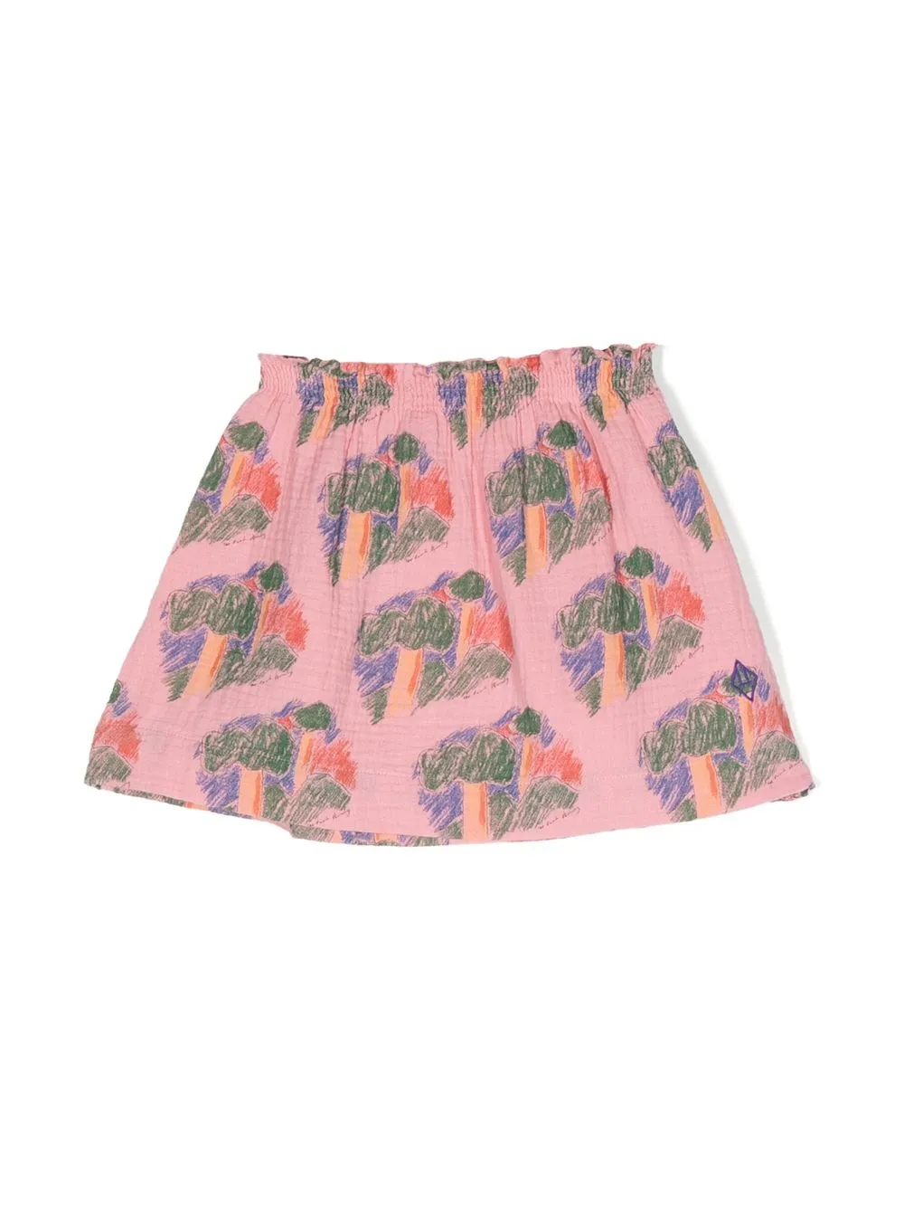 

The Animals Observatory graphic-print ruffled skirt - Pink