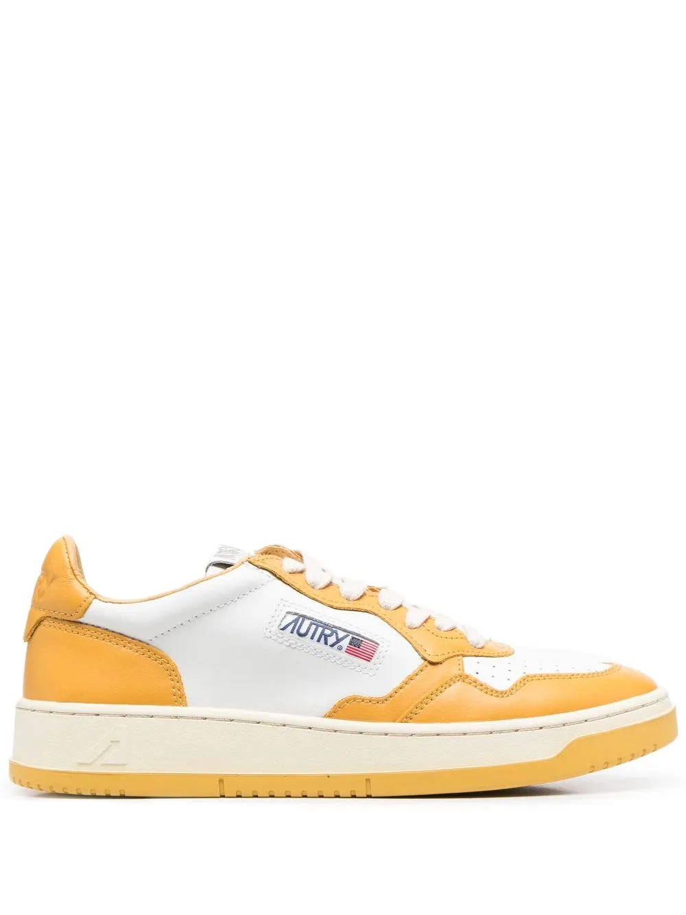 

Autry Medalist panelled low-top sneakers - Yellow