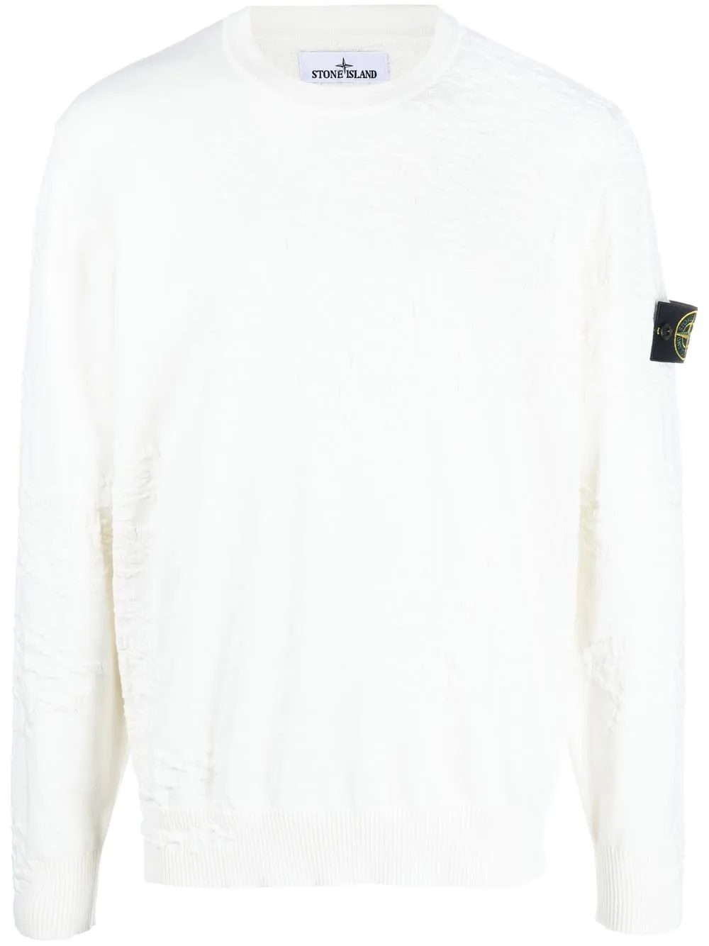 

Stone Island suéter con cuello redondo y motivo Compass - Blanco