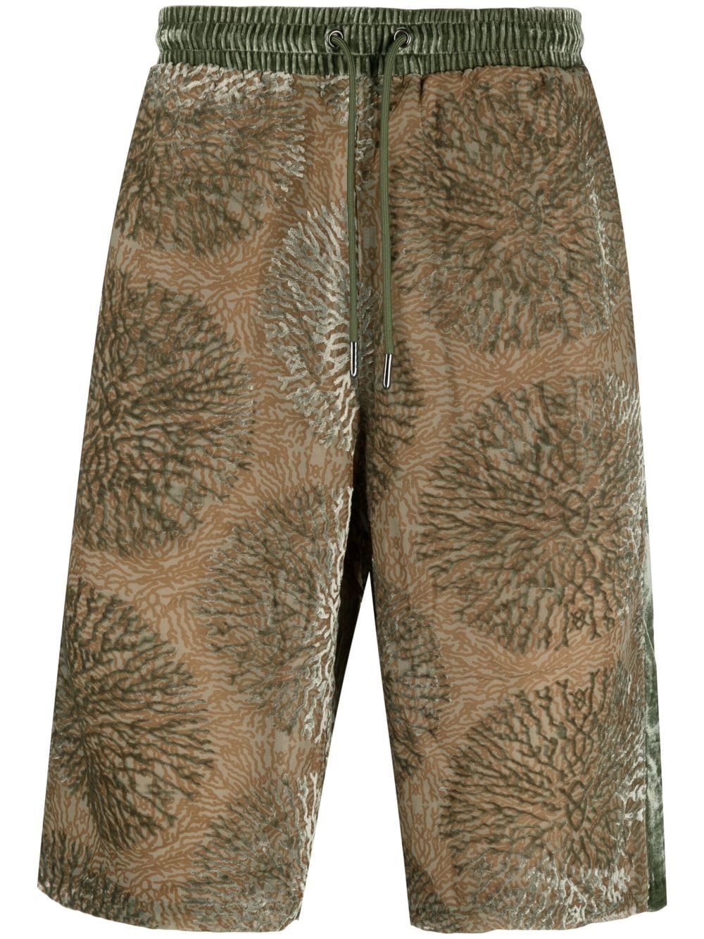 Shop Daily Paper Abstract-print Bermuda Shorts In Grün