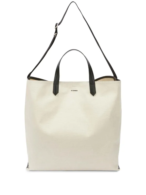 トートバッグ JIL SANDER Woman Tote bags White J07WD0105P7060 280 Jil Sander Logo Shopper Tote Bag in White | LN-CC