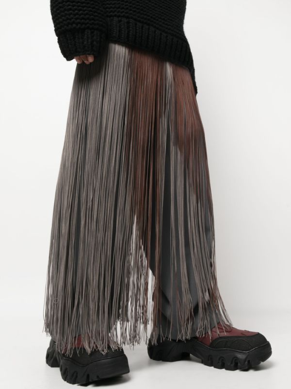 Doublet body-print Fringed Skirt - Farfetch