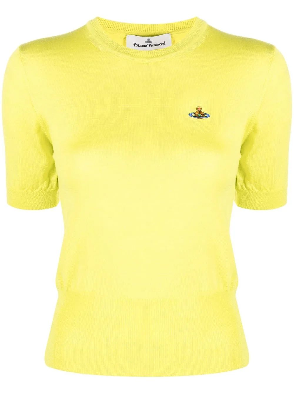 

Vivienne Westwood Orb-logo knitted top - Yellow