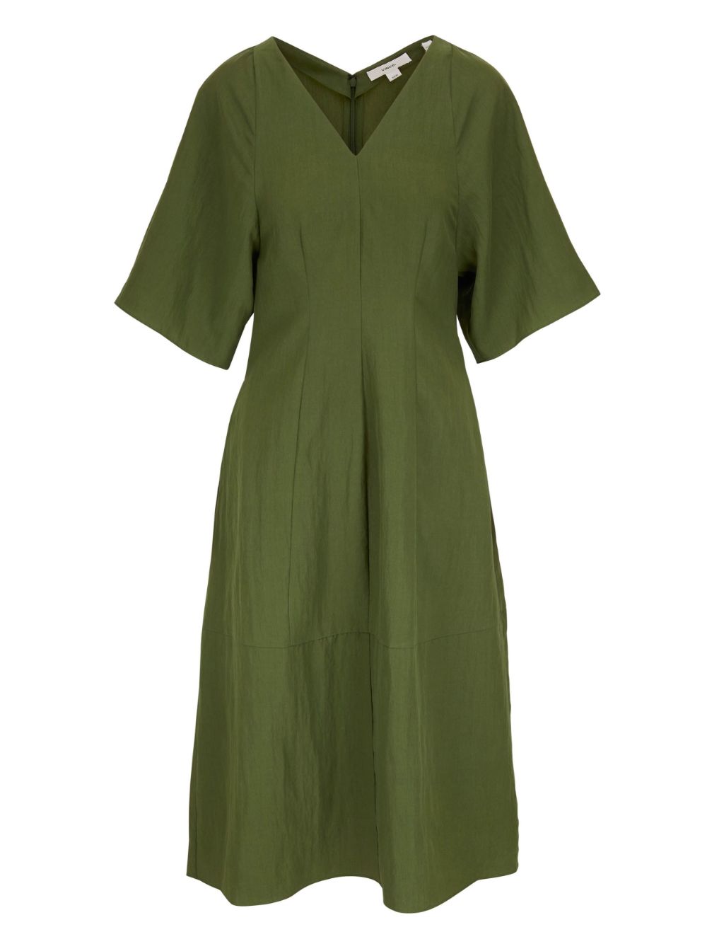 Vince short-sleeve V-neck dress - Green