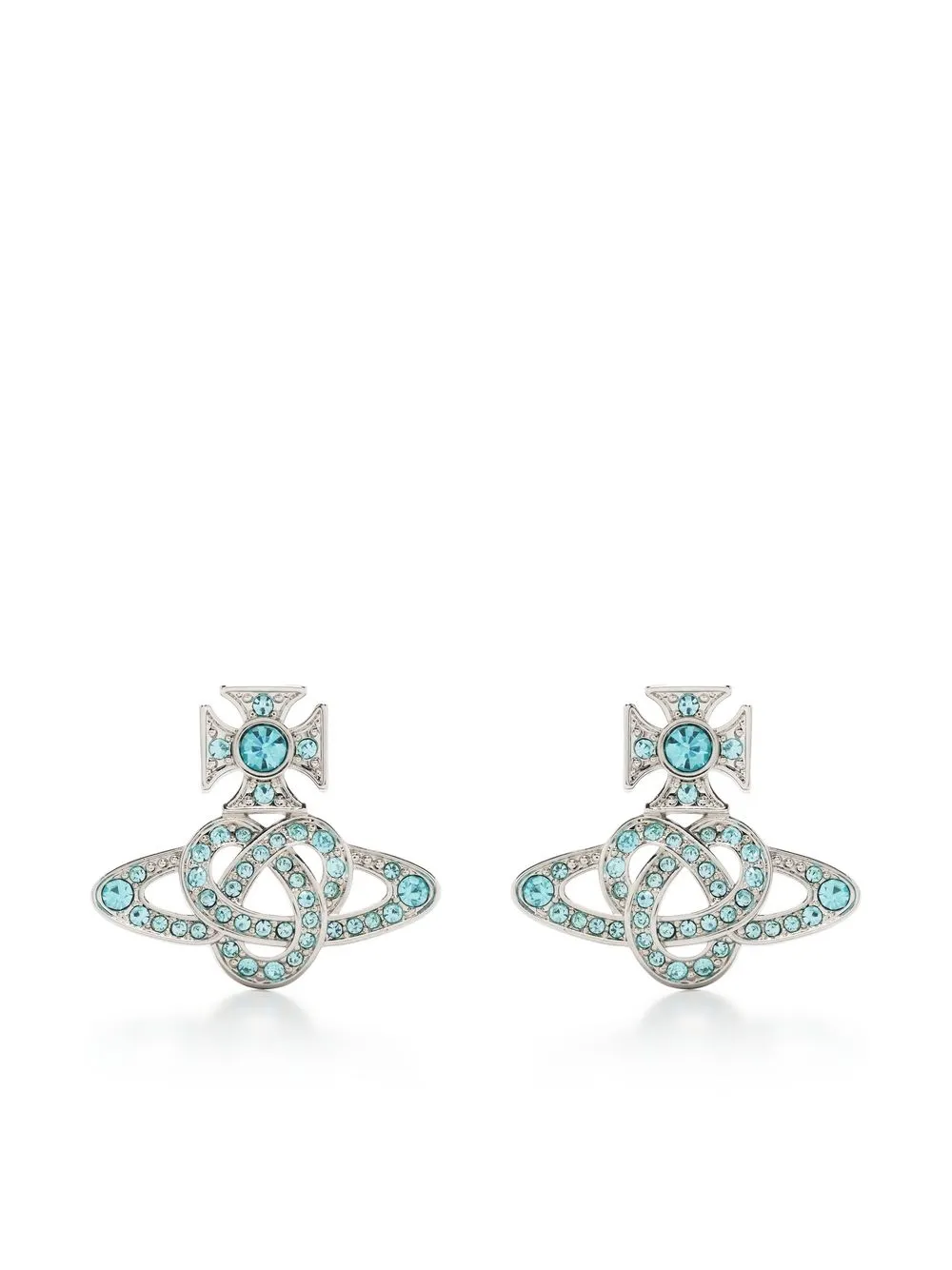 

Vivienne Westwood crystal-embellished Orb earrings - Blue