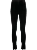 Alchemy x Lia Aram hem-split velvet trousers - Black