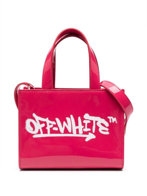 Off-white Kids' Logo-print Tote Bag In Pink