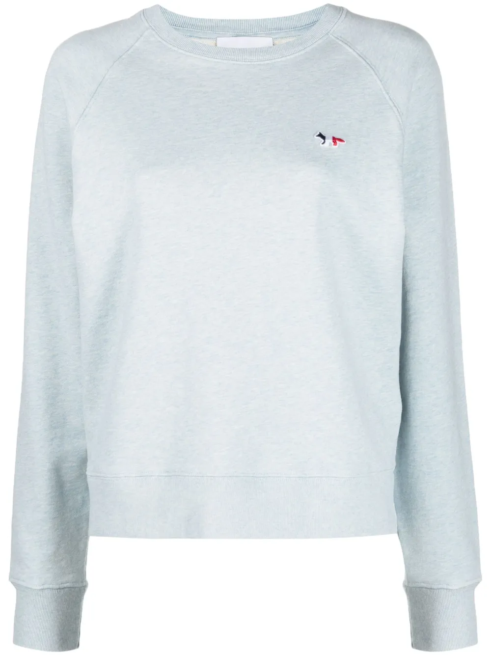 Maison Kitsuné Tricolor Fox Patch Adjusted Sweatshirt In Blau