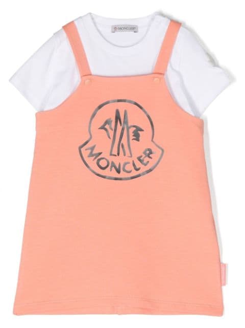 Moncler Enfant logo-print press-stud dress
