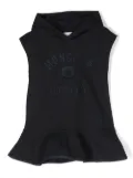 Moncler Enfant ruffle-hem hoodie dress - Blue