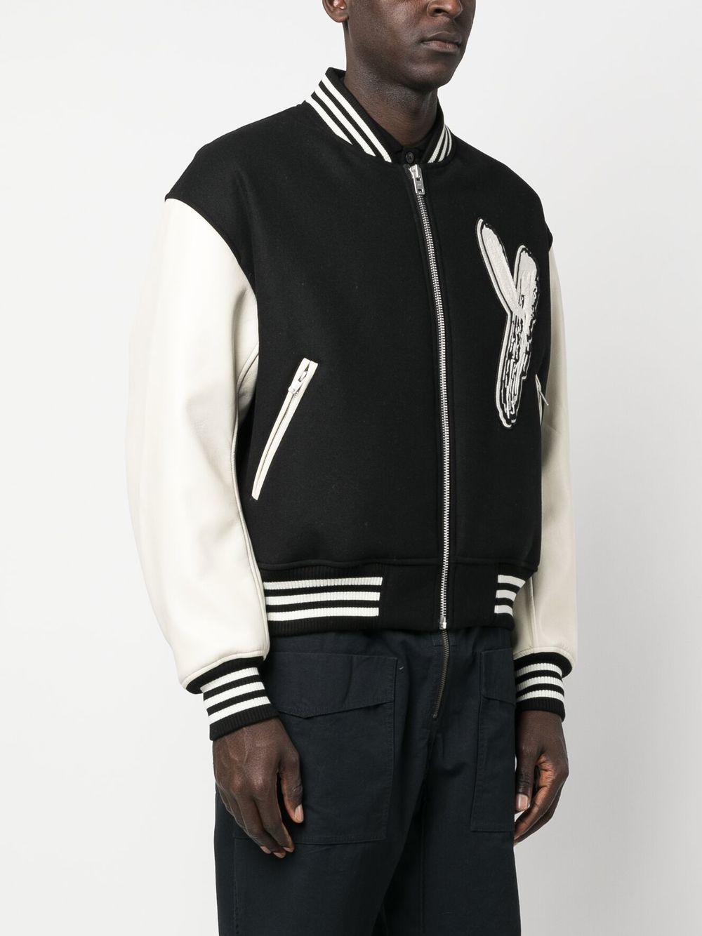 Varsity Jacket In Black,white