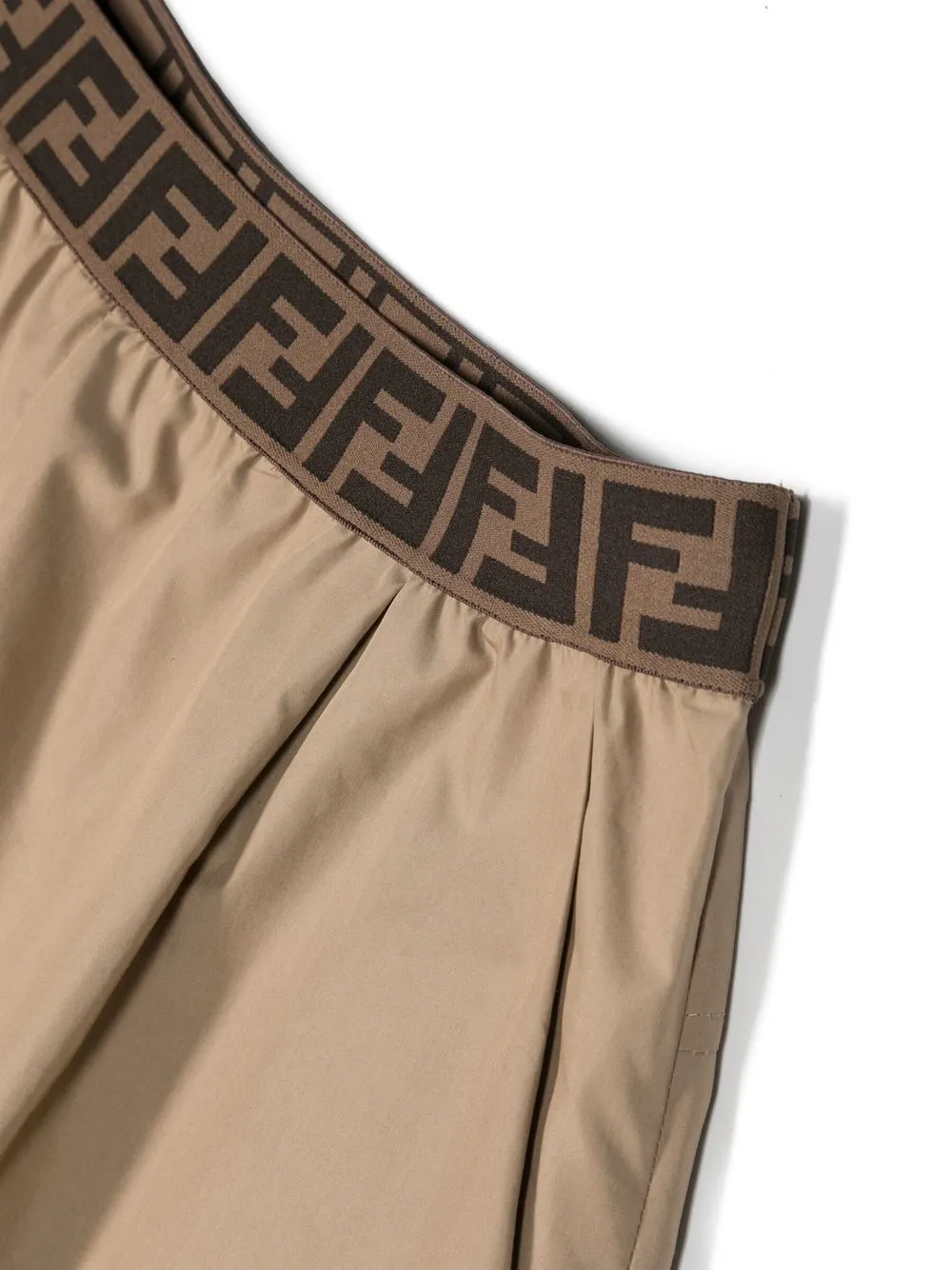Fendi Kids Shorts met tailleband Bruin