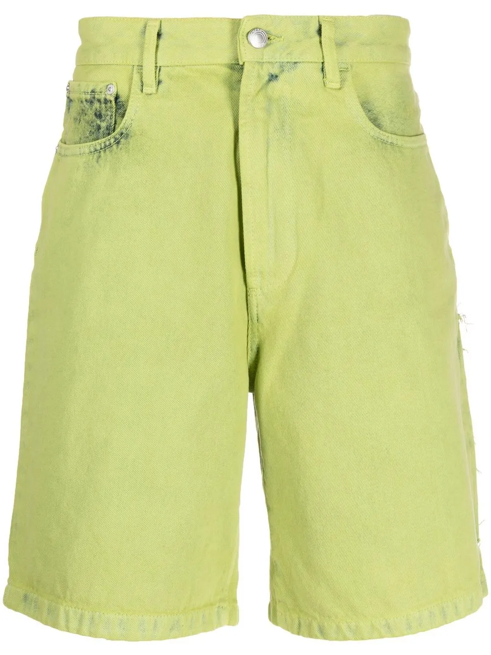 

Gcds logo-appliqué denim shorts - Green