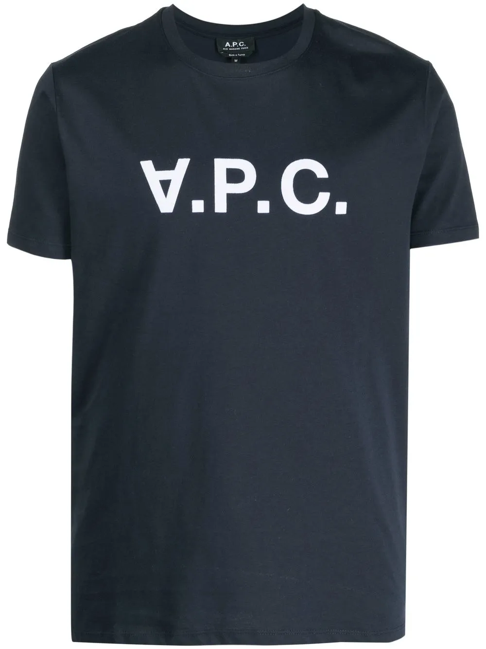 

A.P.C. logo-print cotton T-shirt - Azul