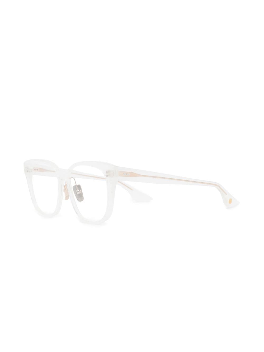 Shop Dita Eyewear Transparent-effect Glasses In Weiss