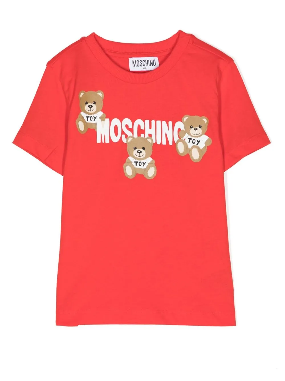 

Moschino Kids logo-print short-sleeve T-shirt - Red