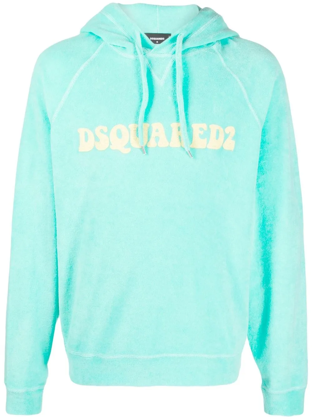 

Dsquared2 terry-cloth logo-knitted hoodie - Azul