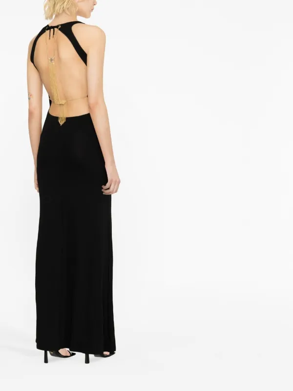 オールインワン・サロペット Elisabetta Franchi Black Fringed Dress Black Fringed Dress