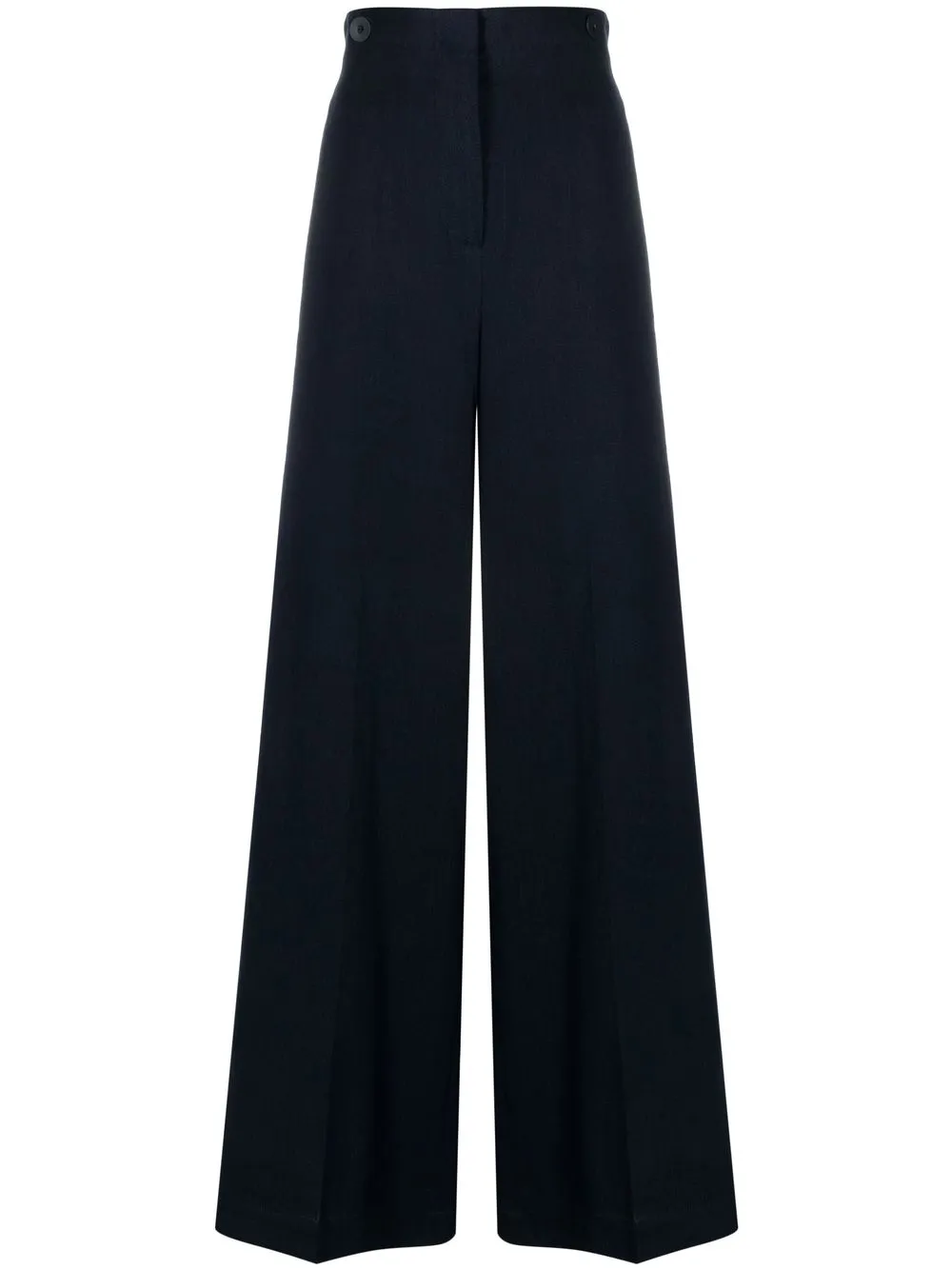 Max Mara Mid-rise Wide Leg Trousers In Blue