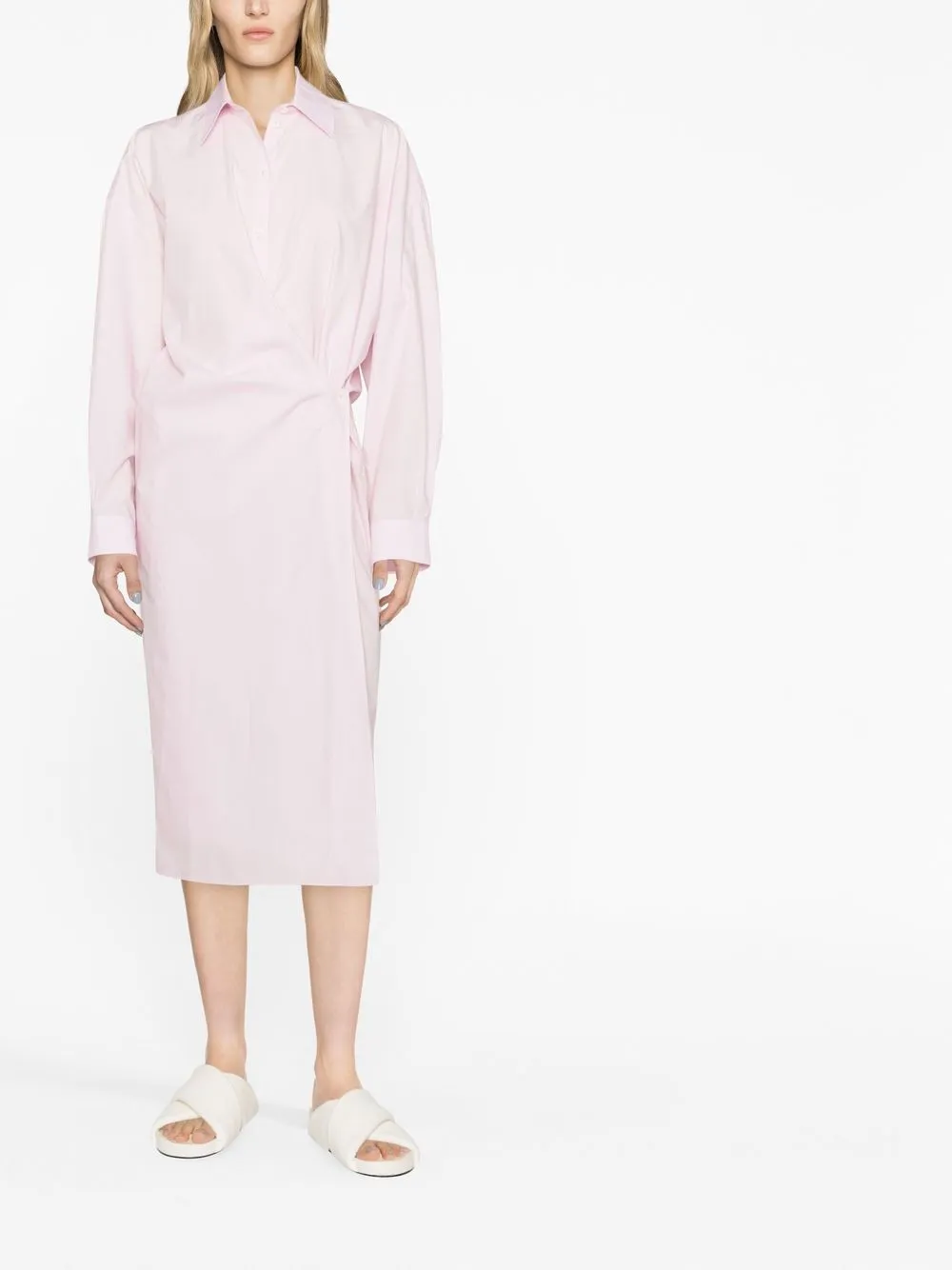 Lemaire Blousejurk met gedraaide mouwen - Roze
