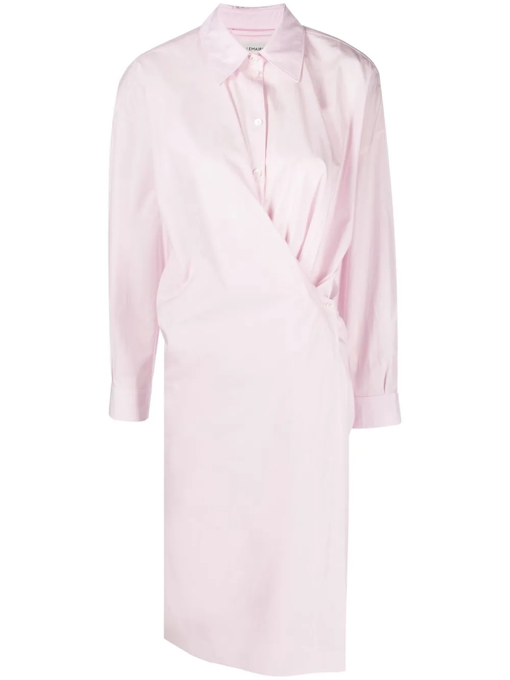 

Lemaire Twisted long-sleeve shirtdress - Pink