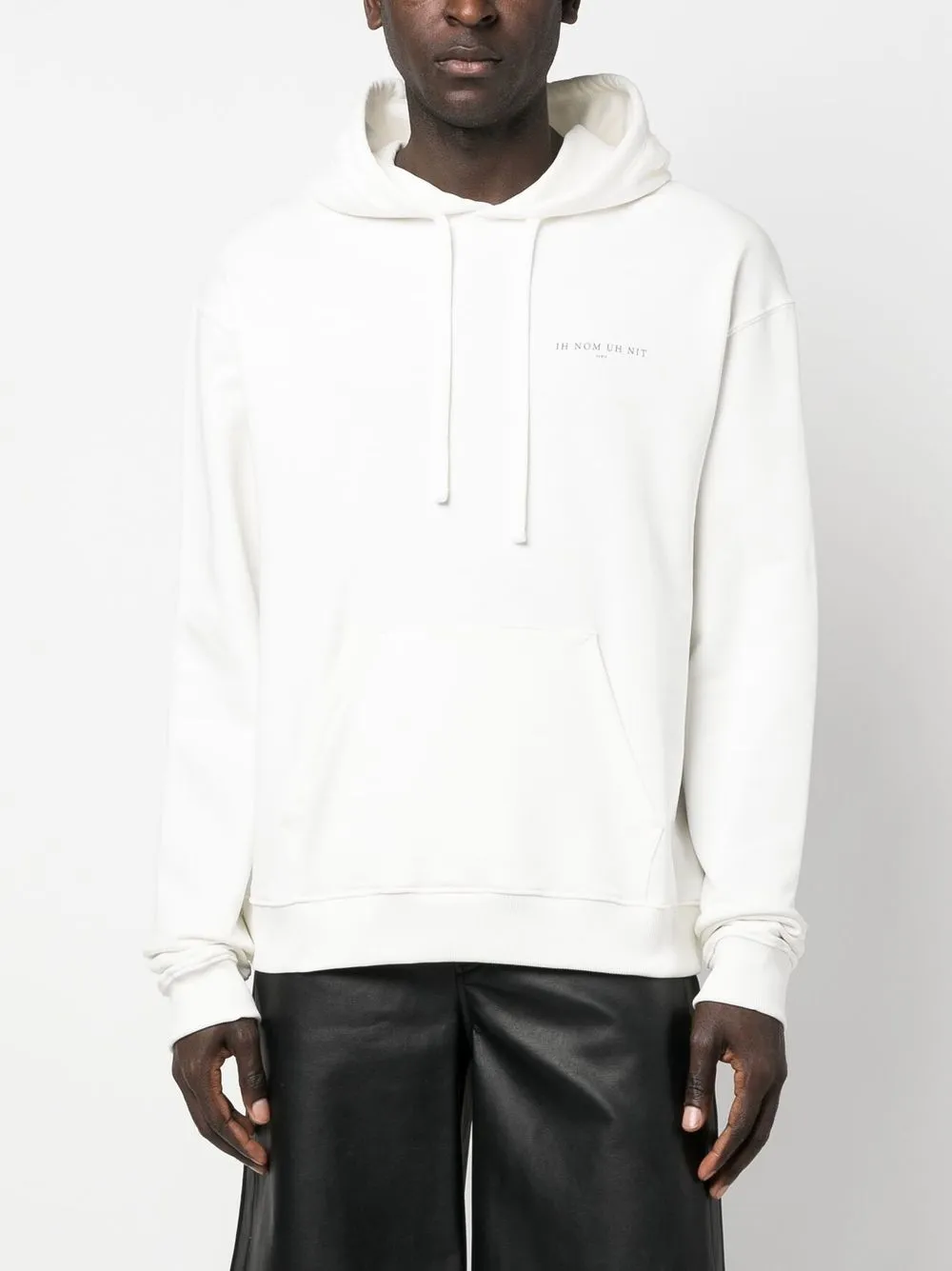 Ih Nom Uh Nit Graphic Print Cotton Hoodie In Weiss