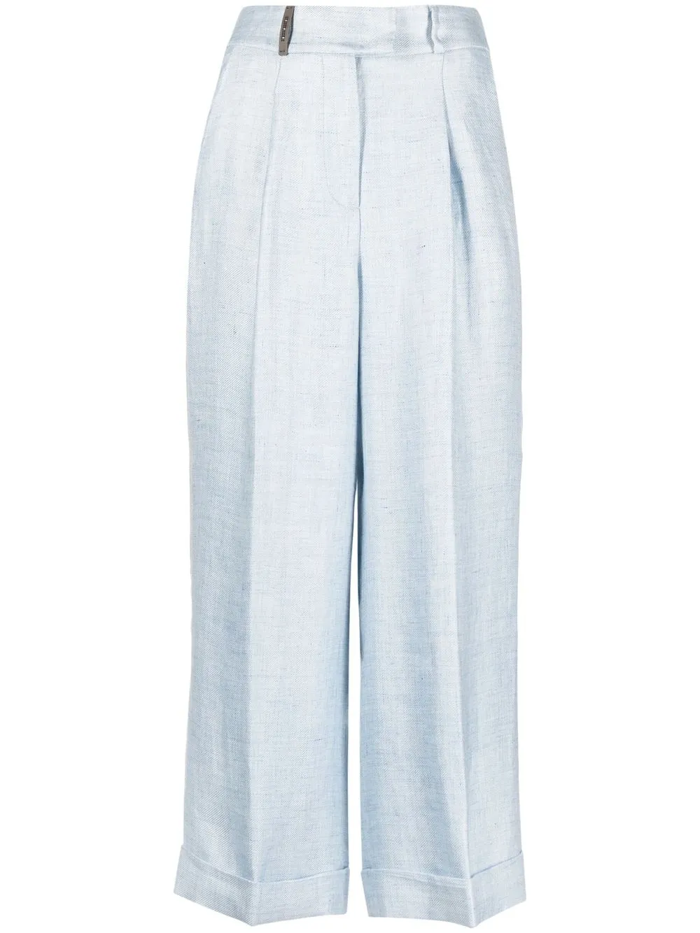 

Peserico wide-leg cropped trousers - Blue