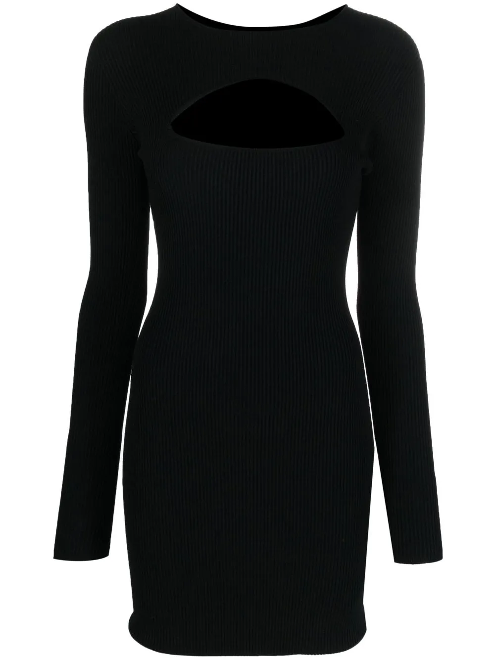 cut-out rib-knit minidress