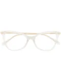 Gucci Eyewear cat-eye frame optical glasses - White
