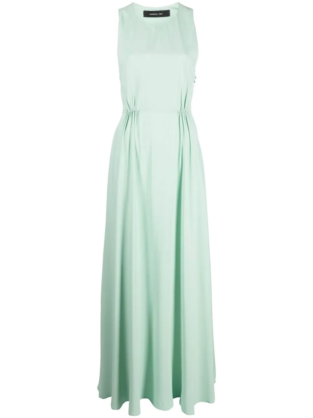 

Federica Tosi gathered-detail sleeveless gown - Green