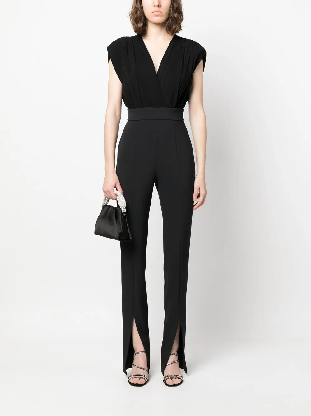 PINKO Jumpsuit met geplooid detail - Zwart