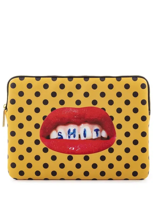 Pochette d'ordinateur à pois - Seletti - Modalova