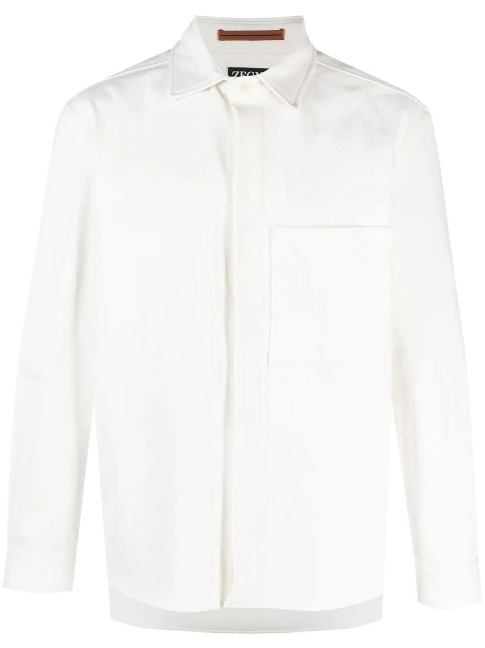 

Zegna patch-pocket long-sleeved shirt - White